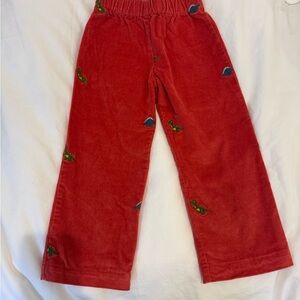 Classic Prep Red Corduroy Dinosaur Pants  4T